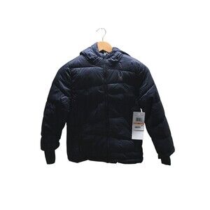 Spyder Coat Boys Size Small Navy Puffer Jacket Frontier Hooded Zip Up